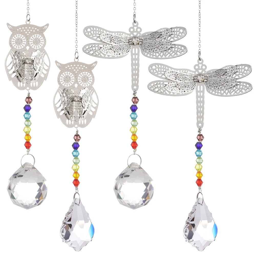 

Window Decor Hanging Ornament Dragonfly Garden Ball Crystals Ball Suncatchers Prisms