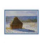 Монета-Grainstack, эффектом снега, утро, вышивка крестиком комплект aida 14ct 11ct подсчет печатных холсты стежков вышивка DIY ручной работы