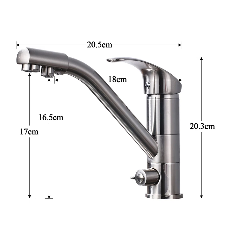Onyzpily Kitchen Sink Faucet Pure Water Cold and Hot Dishwasher 3 Water Outlet Ways Sink Faucet Washer Household torneira de co
