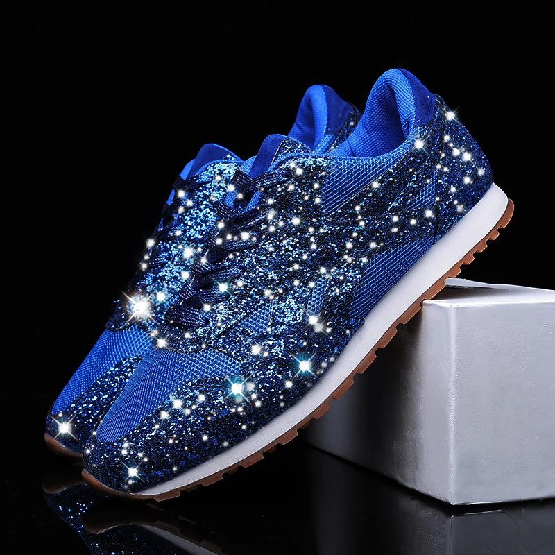 

2021 Women Shoes Fashion Sequin Cloth Vulcanized Shoes Feamle Breathable Platform Sneakers Casual Sports Shoes Zapatos De Mujer