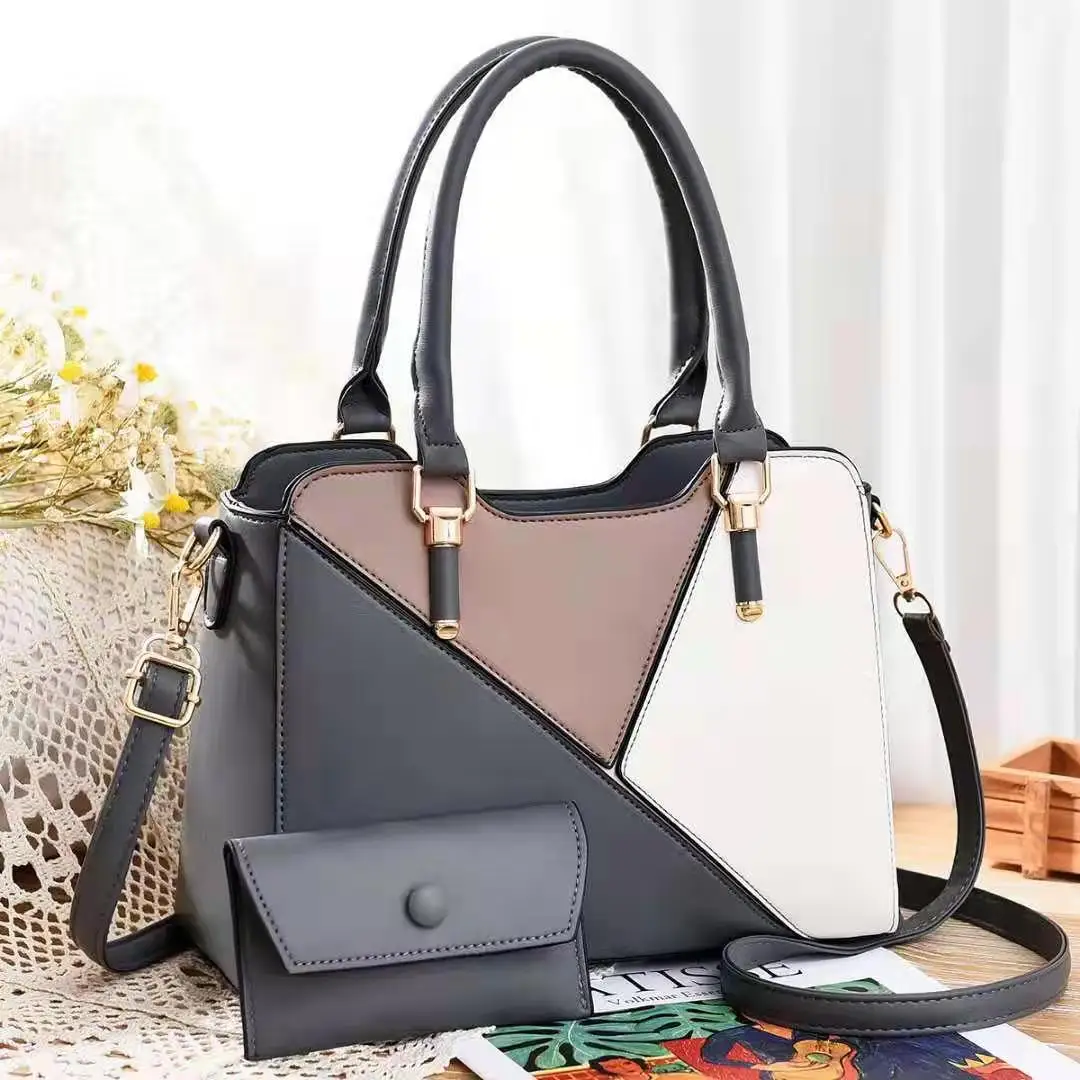 

Women's Bag 2021 European and American Fashion Splicing Composite Bag Large Capacity Portable One Shoulder Women's Bag Hanbags
