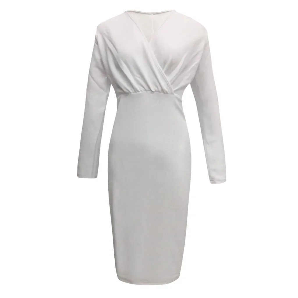 2020 сексуальное платье женское гофрированное облегающее с длинными рукавами