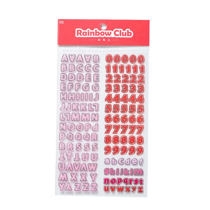 

Creative and Exquisite Color English Digital Stickers Simple Background Decoration Material Stickers Cute Hand Account Stickers