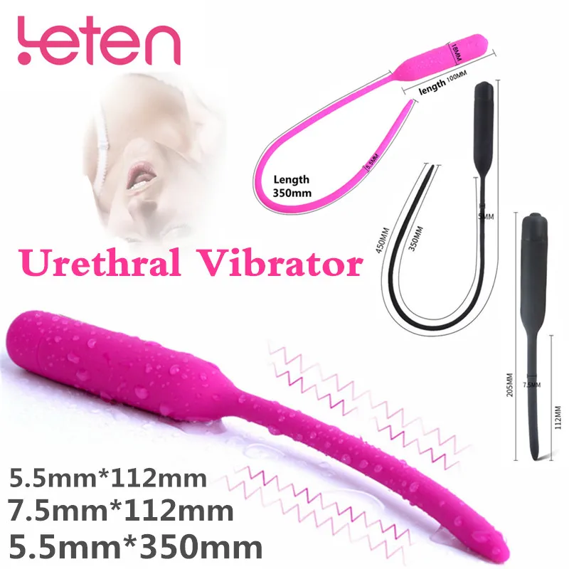 Силиконовый уретральный катетер вибратор для пениса Мужской мастурбатор