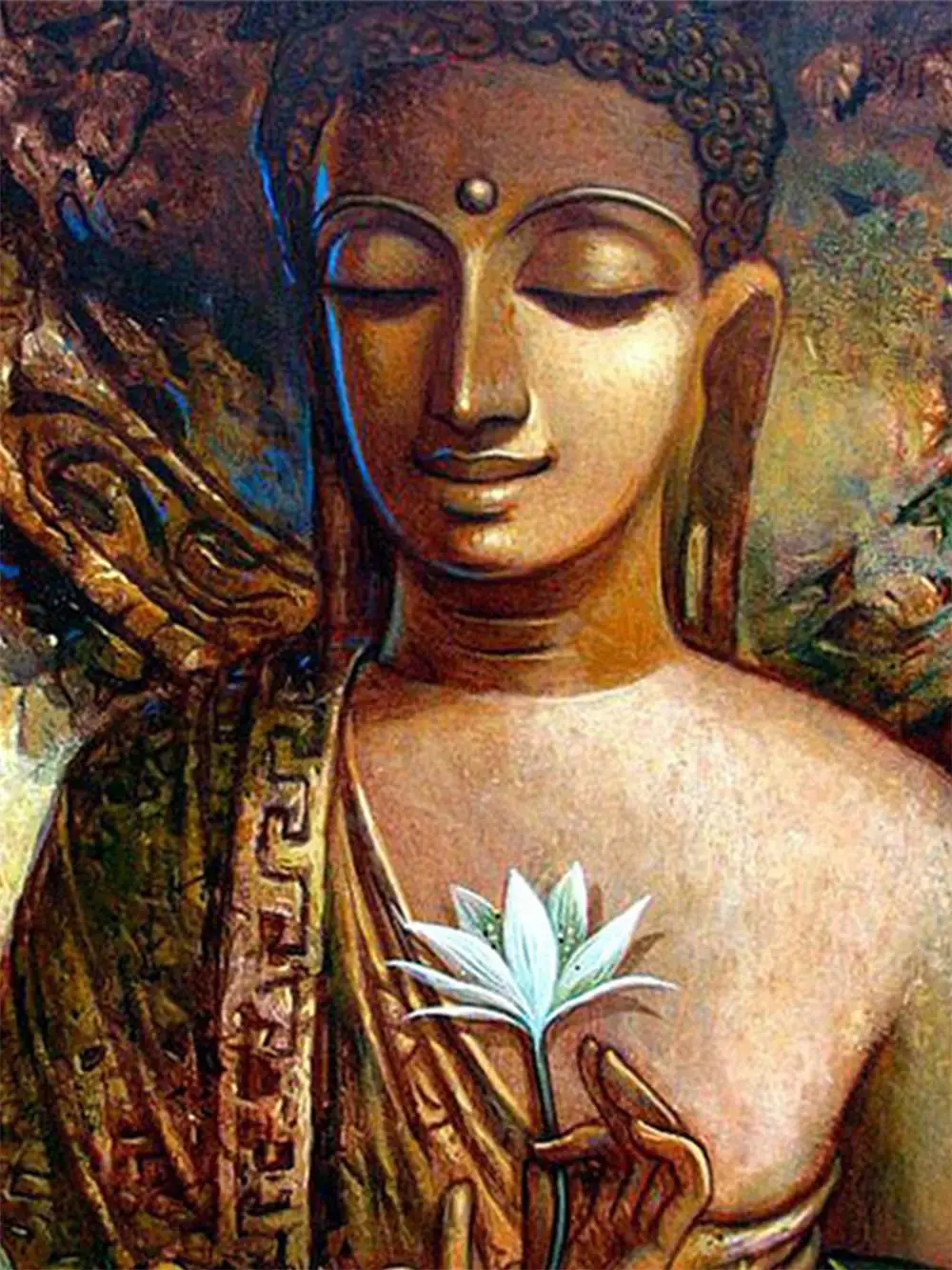 Алмазная 5D картина сделай сам Набор для вышивки крестиком религиозного Будды