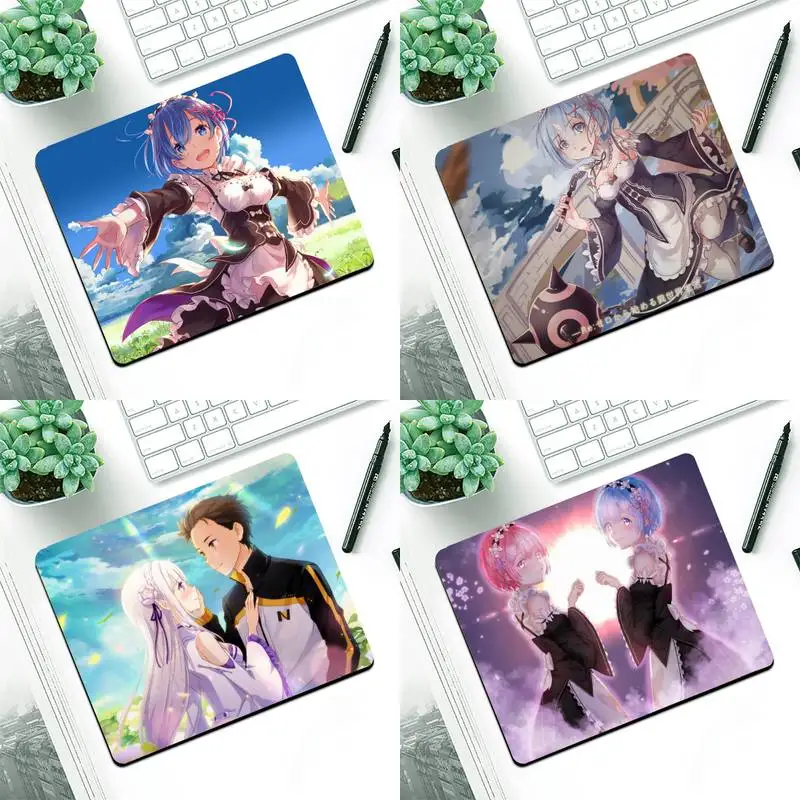 

Yinuoda Re zero DIY Design Pattern Game mousepad Small Pads Rubber Mouse Mat MousePad Desk Gaming Mousepad Cup Mat