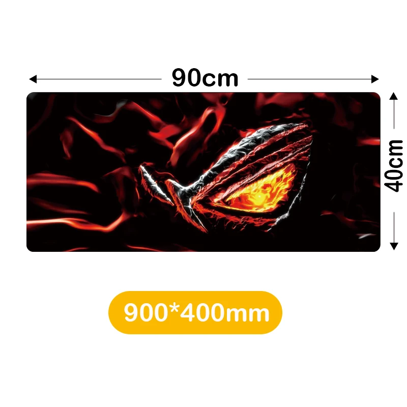 Игровой коврик для мыши Pbpad ASUS большой 90x40 с закругленными краями геймеров XXL Ruber