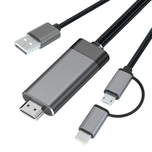 mirascreen ld29 3 in 1 type cmicro usb to hdmi cable for android phone to hdmi bluetooth hdtv mirroring 1080p to hdmi cable free global shipping