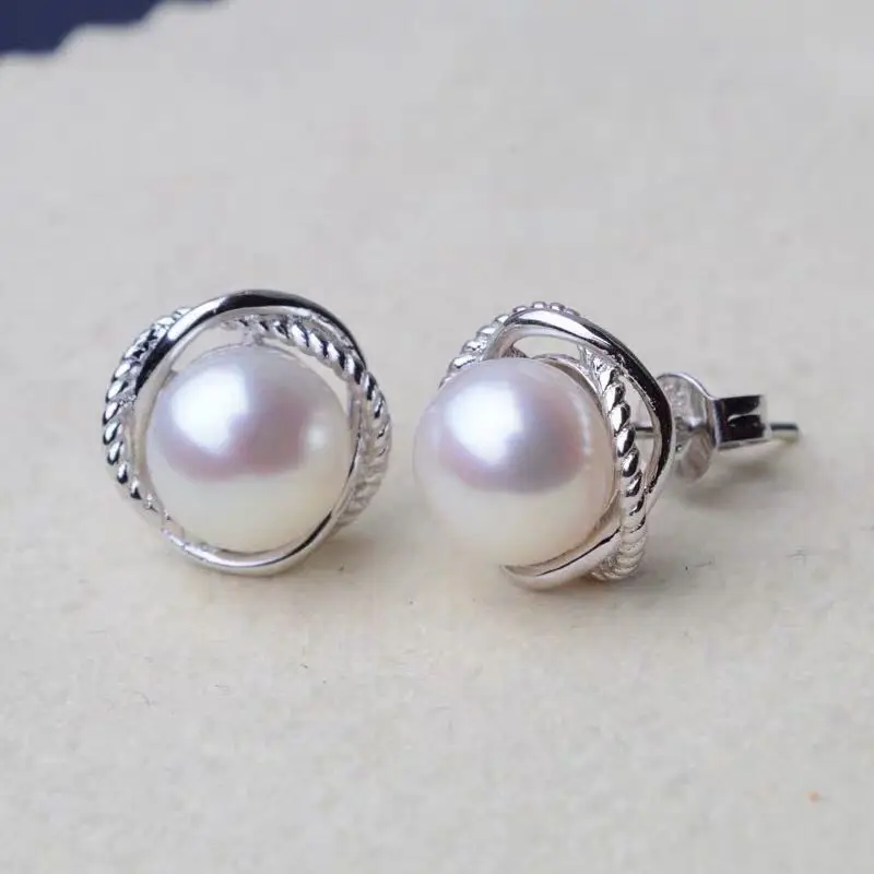 

Pearl Jewelry natural freshwater Pearl earrings for women white pink purple black pearls fine Wedding party accessories gift new