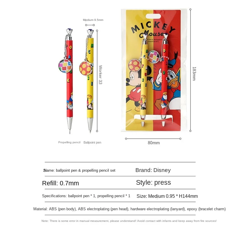 Подлинные ручки-гелевые для студентов Disney Mickey Mouse, механические карандаши Elsa Princess и креативный набор шариковых ручек.