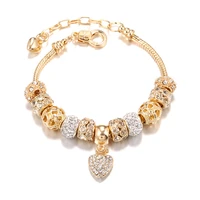 explosive bracelet diy alloy big hole bead bracelet golden european bead bracelet jewelry wholesale