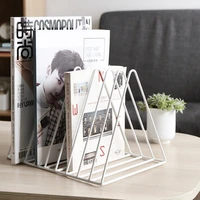 nordic metal triangle retractable bookcase bookcase adjustable book stand desk magazine office accessories