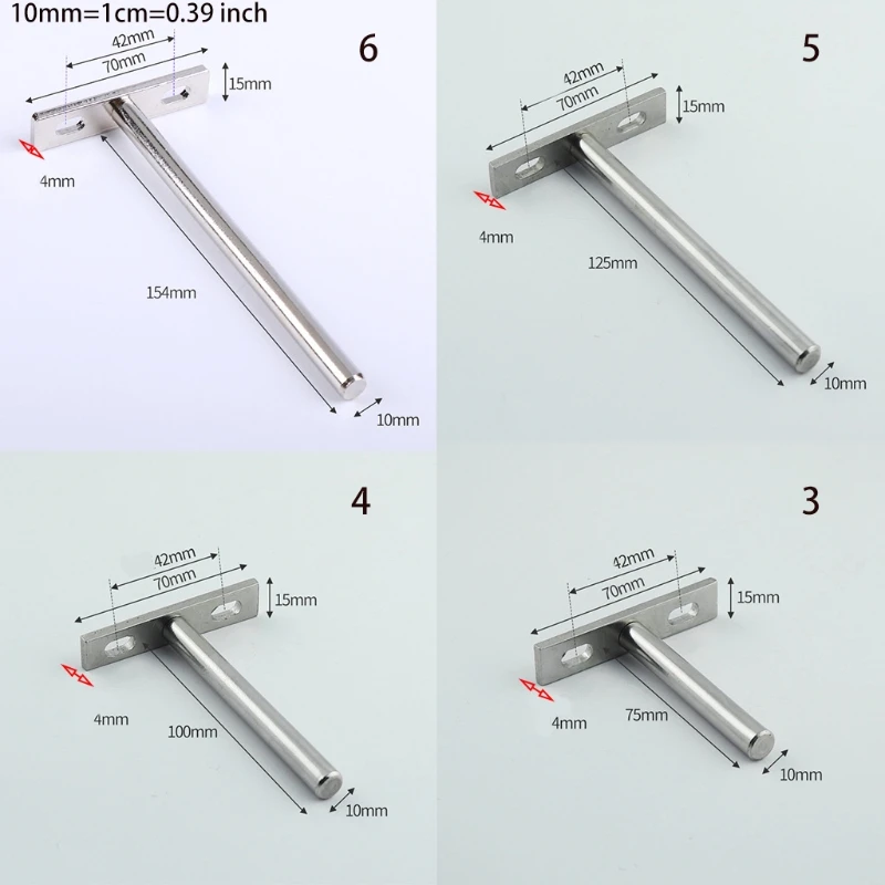 Т-образный скрытый плавающий кронштейн для полки крепежные детали настенного