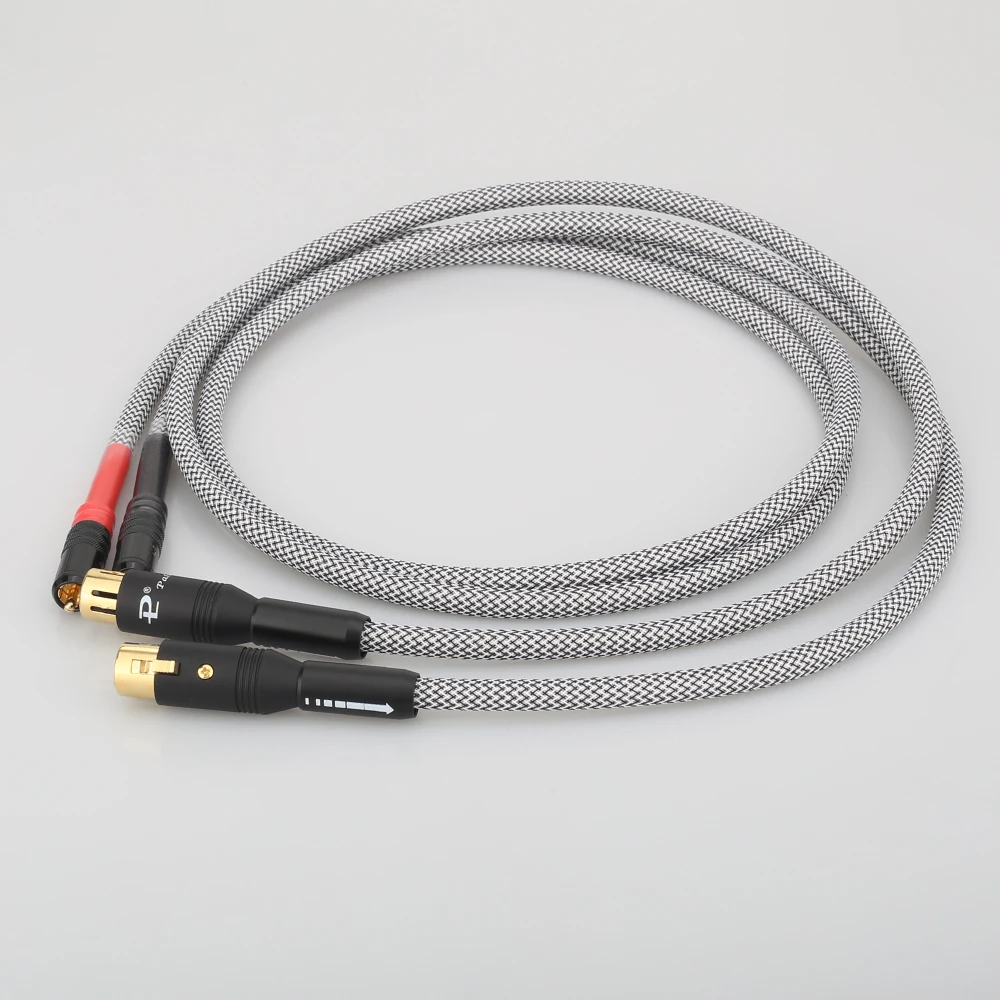 Аудиокабель A26 XW62 с посеребренным разъемом OFC RCA Папа папа XLR мама 1 м|audio cable|rca malerca