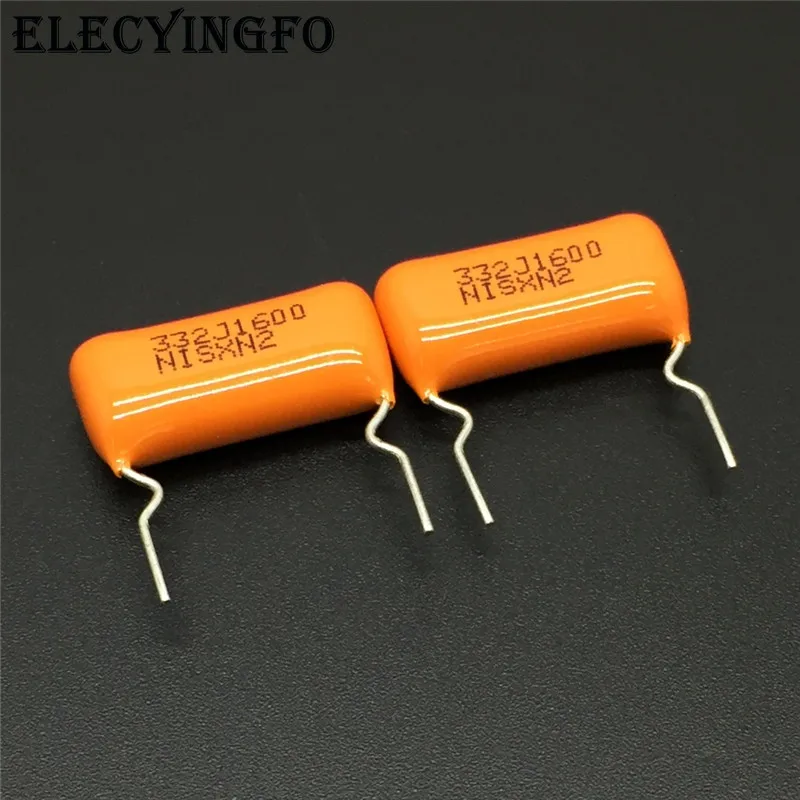 Конденсатор NISSEI CBB MPE 332J1600 100 V 1600 J 332 3300pF 3.3nF шаг = 15 мм Металлизированный