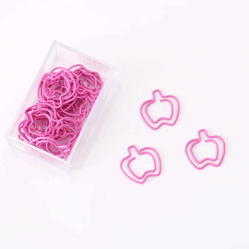 

Rose Red Modeling Pumpkin Paper Clip Bookmark Decorative Paperclip Metal Clip Paper Clip Papel Cute Paper Clips Decorative Clips