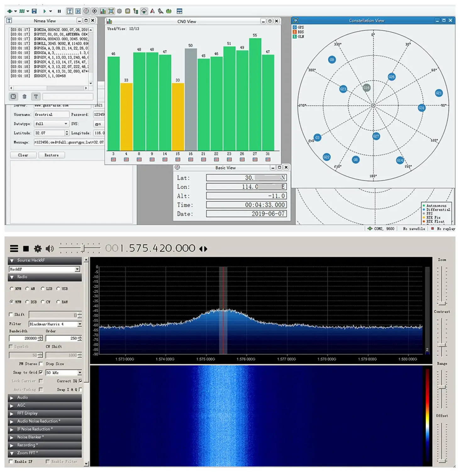 Портативный пакет + HackRF One SDR чехол антенна 0.5PPM TXCO GPS симулятор|Осциллографы| |