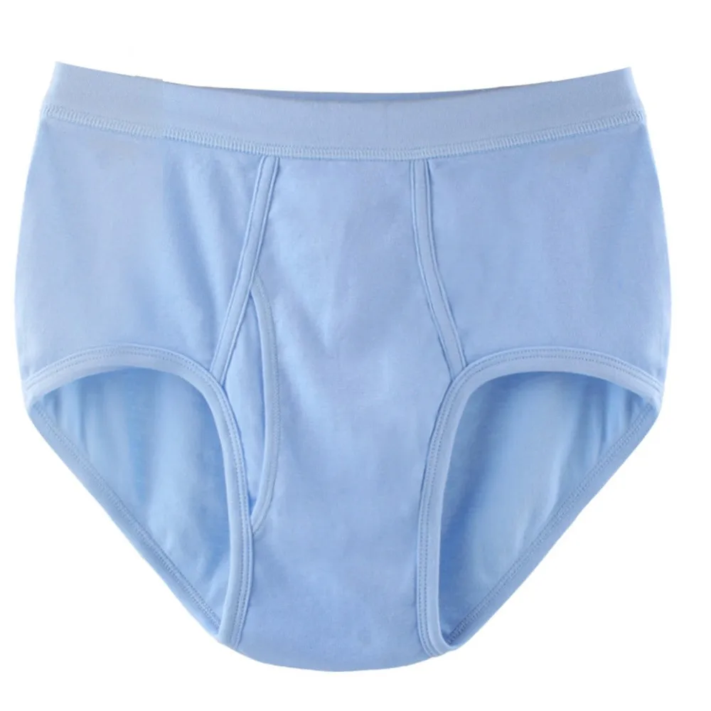 

Men High Waist Pure White Stretch Underwear Briefs Cotton Full Cut Brief Middle-aged And Elderly Underpants Loose Plus Size
