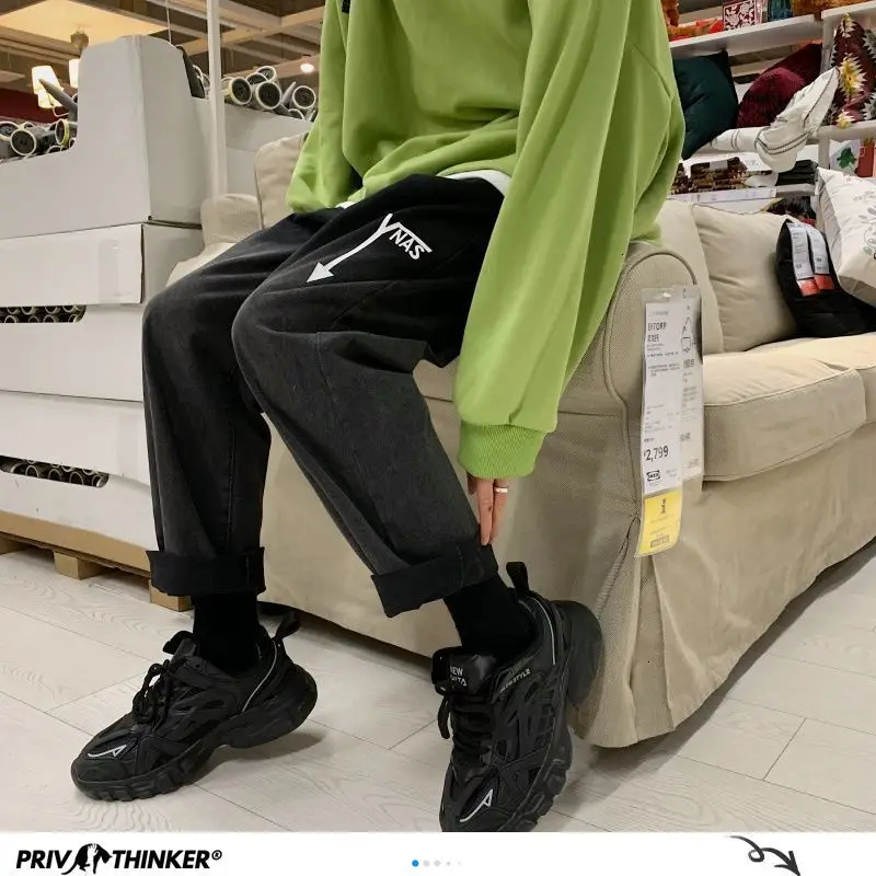 Privathinker градиентные мужские прямые джинсы уличная одежда джинсовые шаровары 2020