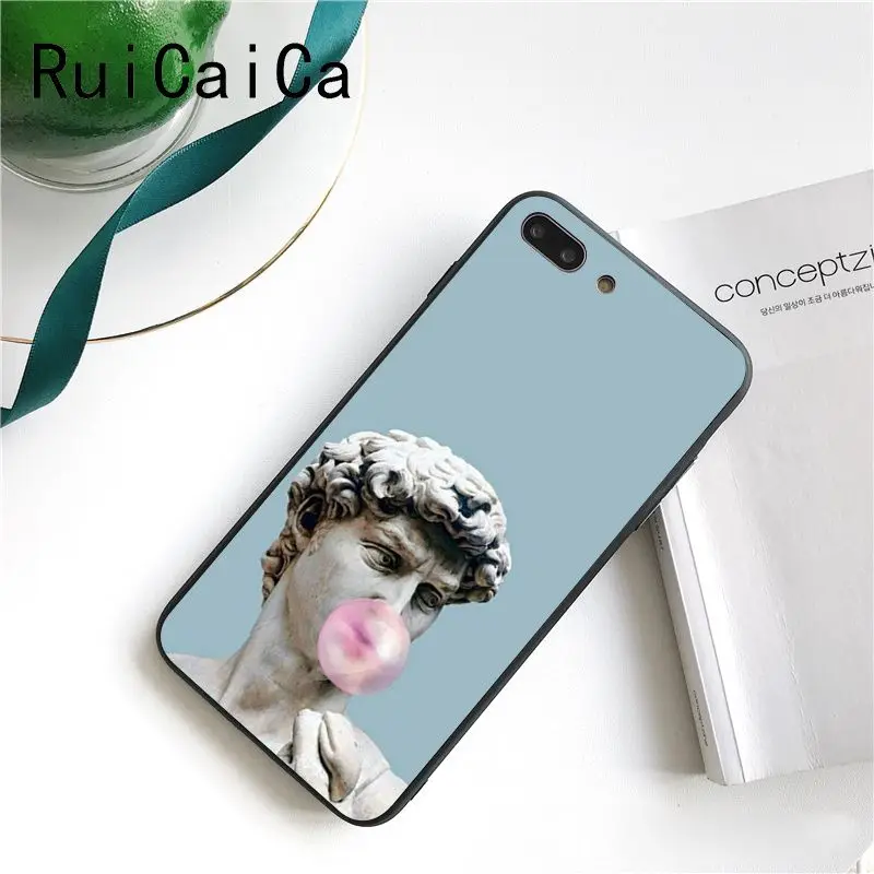 Ruicaica Mona Lisa Art David Line Красочный милый чехол для телефона iPhone 8 7 6 6S X XS MAX 5 5S SE XR 11 Pro Max |