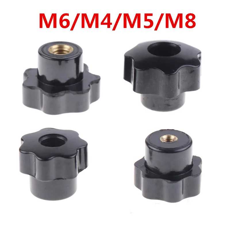 

Hot Plastic Carbon Steel Galvanization Male Thread Star Shaped Head Clamping Nuts Knob For Industry Equipment M6/M4/M5/M8