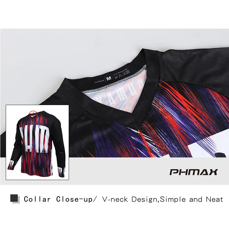 PHMAX велосипедная одежда спортивные майки дышащая быстросохнущая рубашка DH