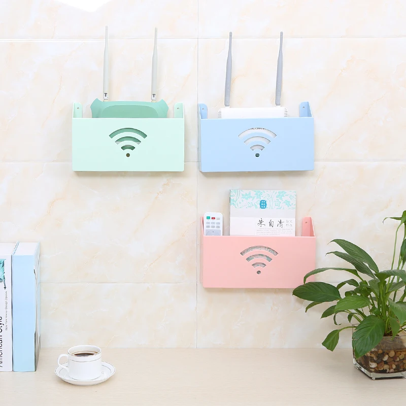 

Новый ящик для хранения широкополосного маршрутизатора с Wi-Fi, держатель для пульта дистанционного управления, декоративная настенная полк...