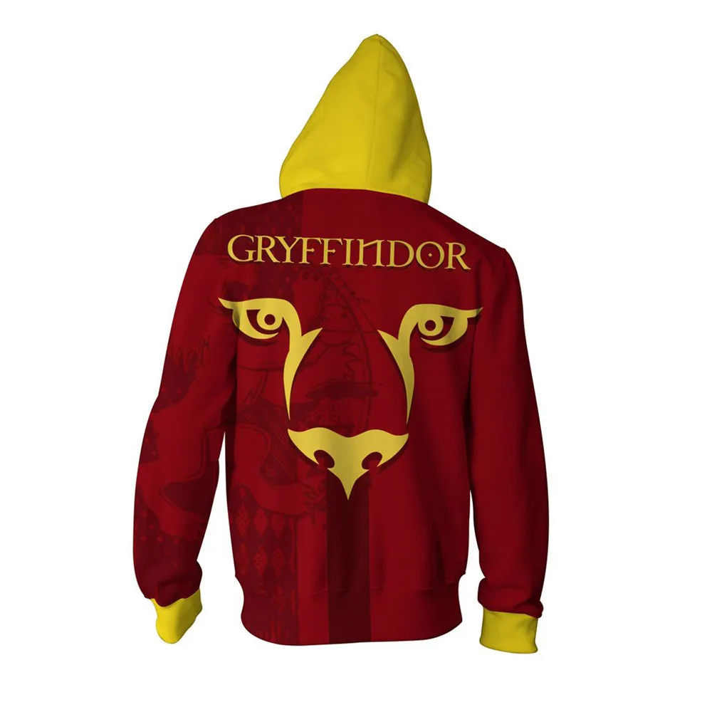 Wizardry Gryffindor Slytherin Ravenclaw косплей костюм для мужчин и женщин толстовки пуловер Trackusits Повседневная куртка на молнии