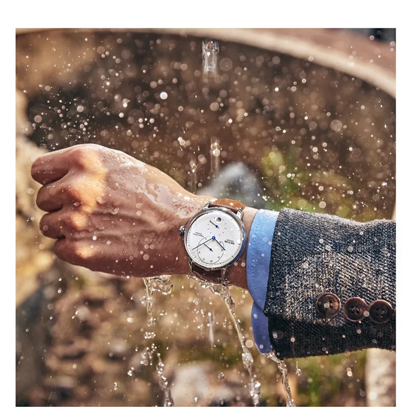 

Elegant British Wind Men Automatic Business Wrist watch New Fashion 2.5D Curved Glass Minimalism Mechanical Watches Self-winding
