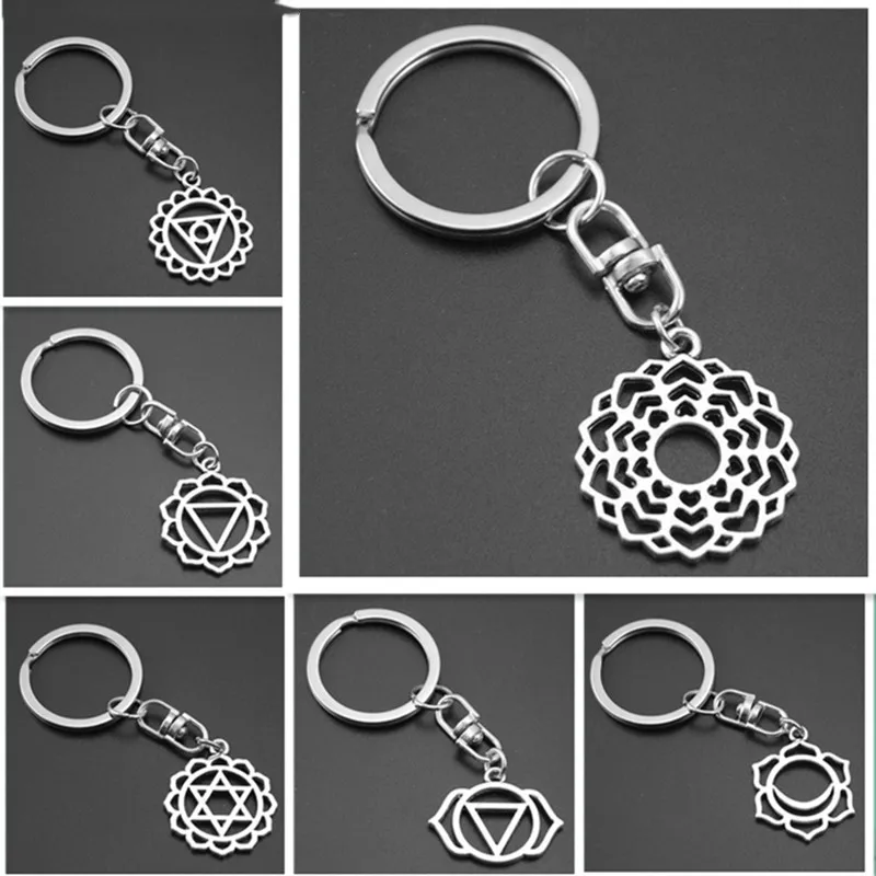 Цветок жизни очарование семь энергия чакры символ кулон мандала цветок Спорт