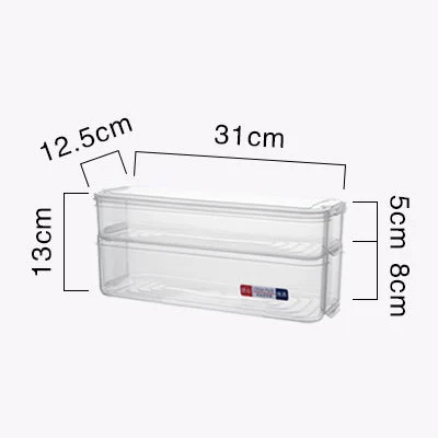 Double-deck Kitchen Multilayer Receiving Box Refrigerator Egg Preservation Box Food and Groceries Fruit Storage Box - Цвет: Double-deck
