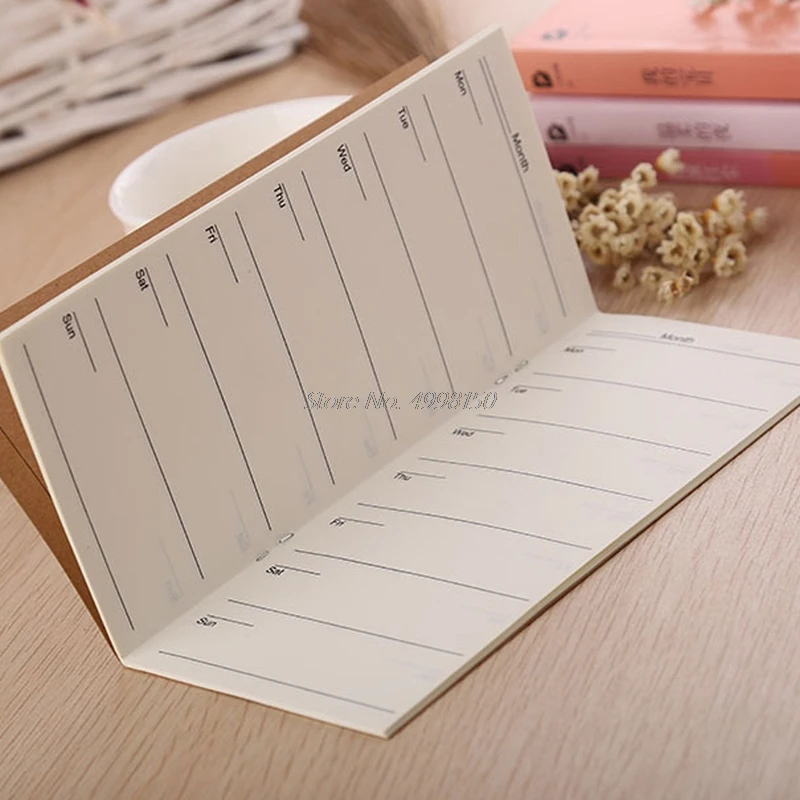 1 шт. винтажный блокнот Еженедельный план дневник планировщик для детей офисные