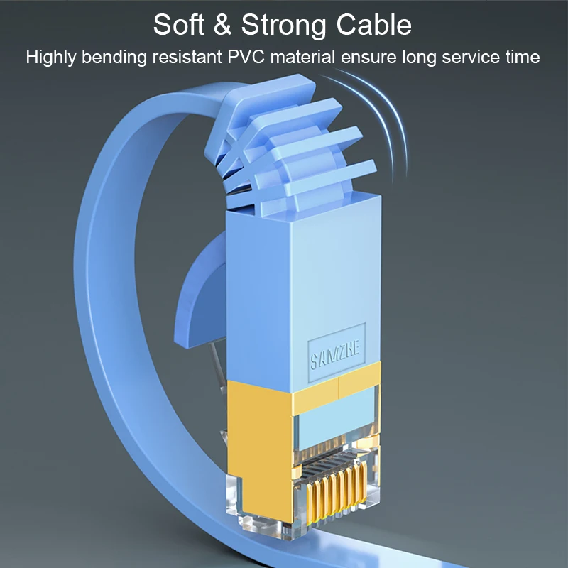 SAMZHE плоский Cat7 Ethernet Соединительный кабель RJ45 компьютер PS2 PS3 XBox сетевые кабели LAN