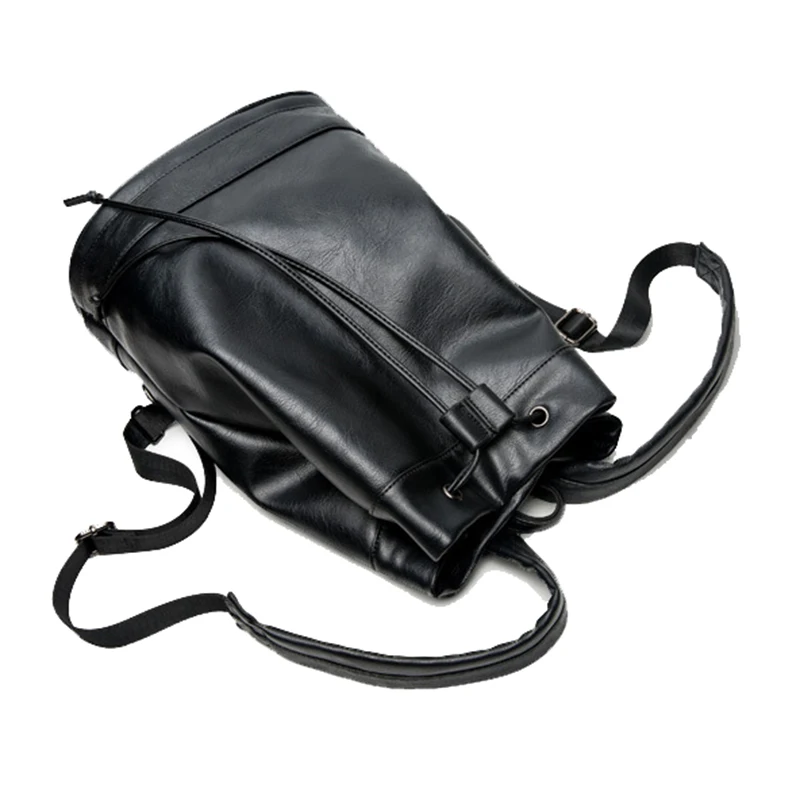 Рюкзак из искусственной кожи от известного бренда мужская сумка ведро на шнурке