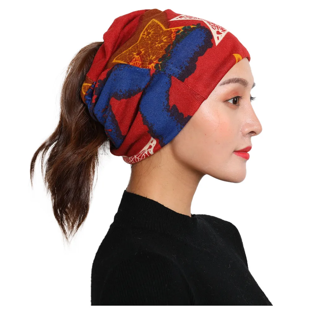 Осенне-зимние повседневные женские вязаные шапки удобные теплые с принтом