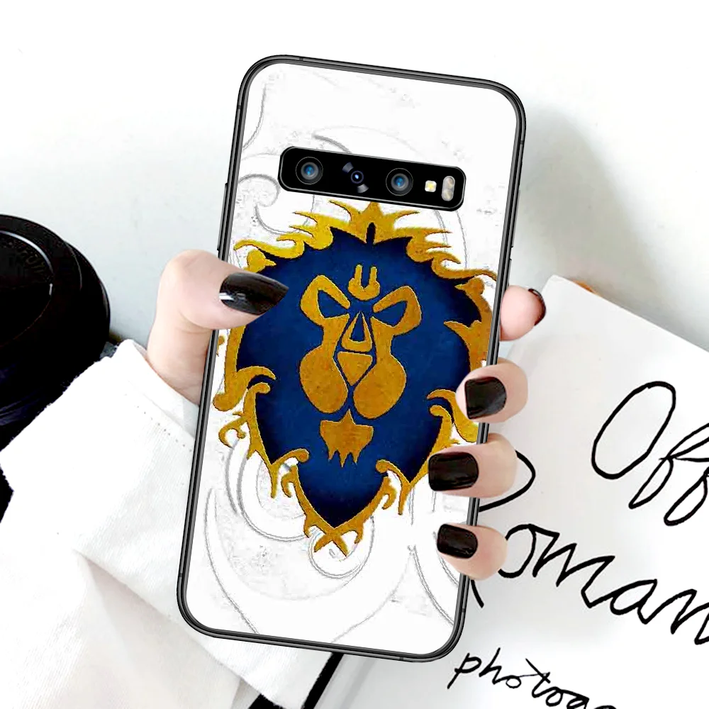 

World of-Warcrafts Logo Phone Case For Samsung Galaxy Note S 8 9 10 20 Plus E Lite Uitra black Shell Soft Waterproof Luxury