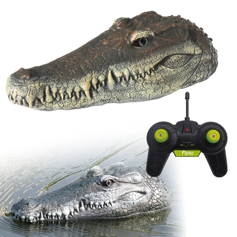 

Flytec V002 2.4G Remote Control Electric Racing Boat Crocodile Head RC Spoof Toy