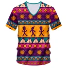 Футболка IFPD мужская с V-образным вырезом, с 3D принтом тотема