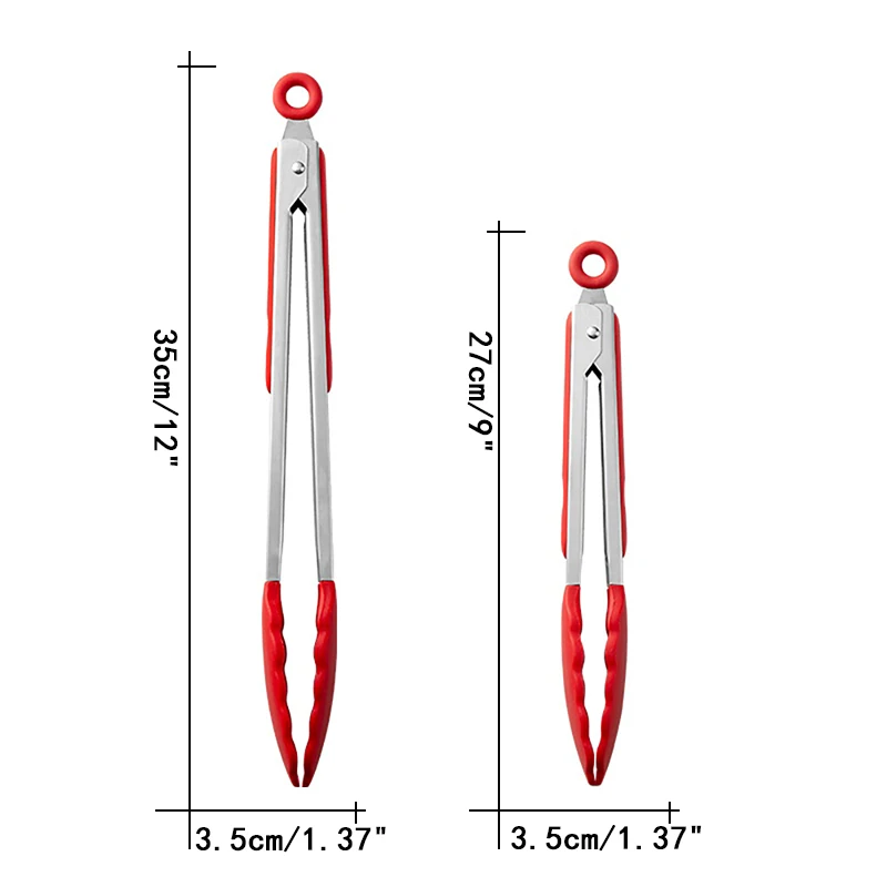 Силиконовые кухонные щипцы из нержавеющей стали нескользящий зажим для
