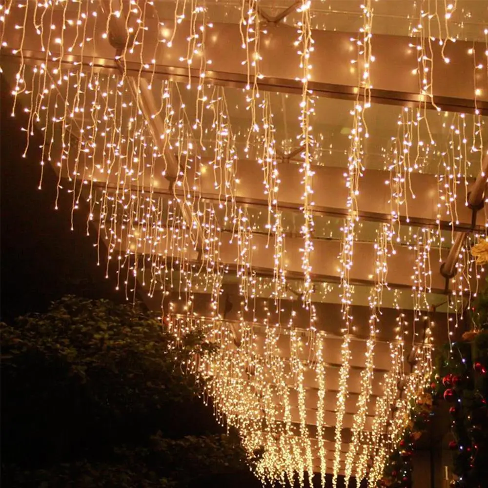 

8Colors 96LED Christmas Outdoor Decoration LED String Light 4m*0.6m Droop Fairy Curtain Icicle Light 110V/220V
