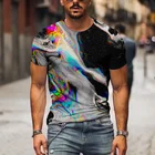 Летняя Лидер продаж, модная мужская трехмерная футболка с 3D-принтом графики, мужская повседневная трендовая рубашка, уличная одежда