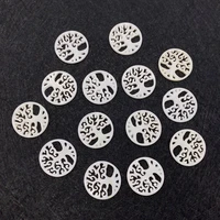 natural mother of pearl freshwater shell charms hand carved hollow pendant for diy jewelry making necklace earring accessories