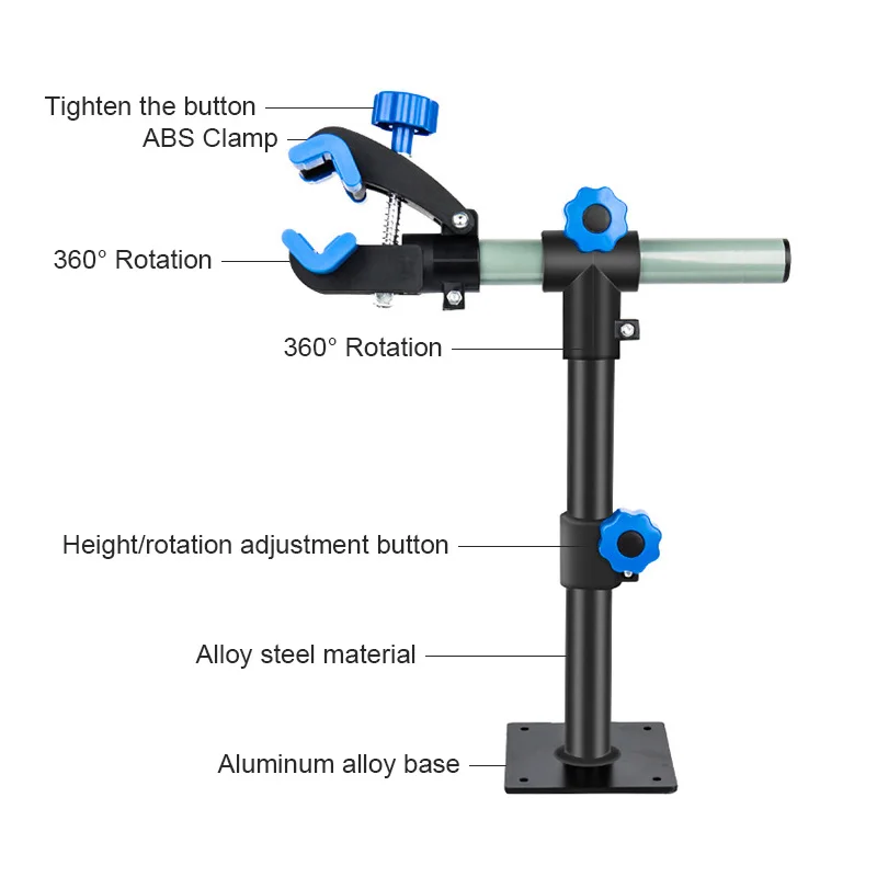 

Cycling Repair Tool Wall Mount Bicycle Storage Mechanical Repair Tools Work Bracket Holder Stand 20KG Load Maintenance Tool