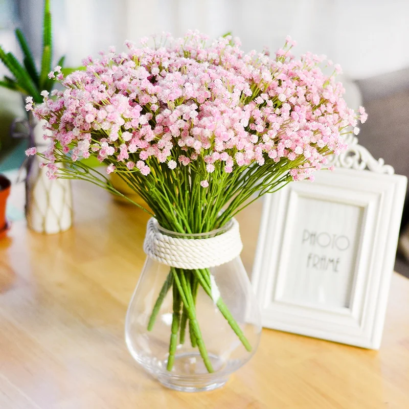 7 веток Gypsophila шелк искусственный цветы букет из искусственных цветов для дома