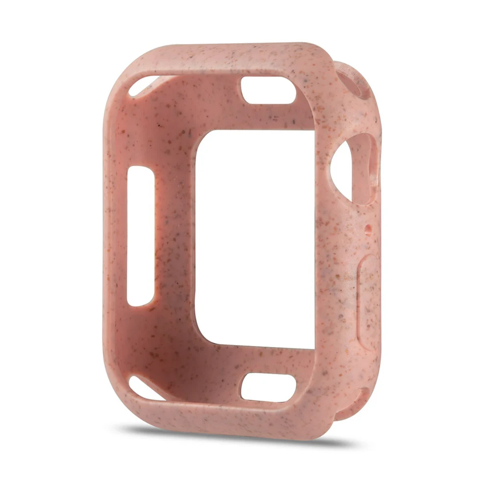 Модный мягкий из высокотемпературного полиуретана защитный чехол для Apple Watch Series 5 4 Case 44 мм 40 мм легкий тонкий бампер для iWatch Shell аксессуары - Цвет: Sakura Pink