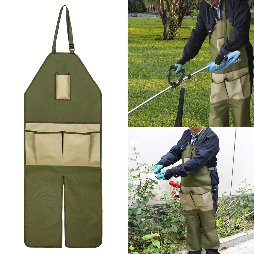 

Women Men Orchard Garden Apron Tool Storage Adjustable Buckle Guard Leg Protection With Pockets Anti Dirty Work Home Picking