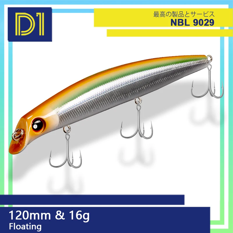 

Noeby Sasuke minnow lure fishing 120mm/150mm floating 0-1.2m wobblers hard saltwater hard bait fishing for sea bass NBL9029