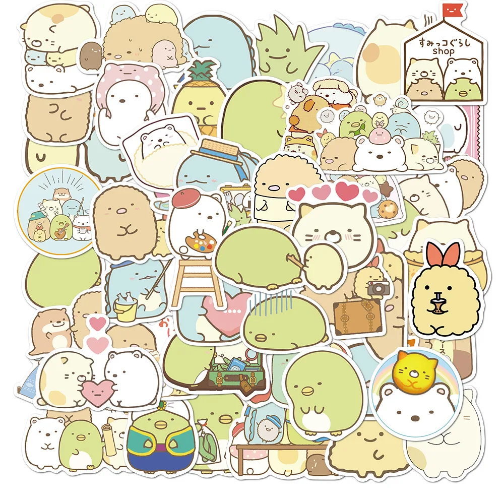 10/50 шт. милые Мультяшные наклейки Sumikkogurashi DIY скейтборд холодильник гитара