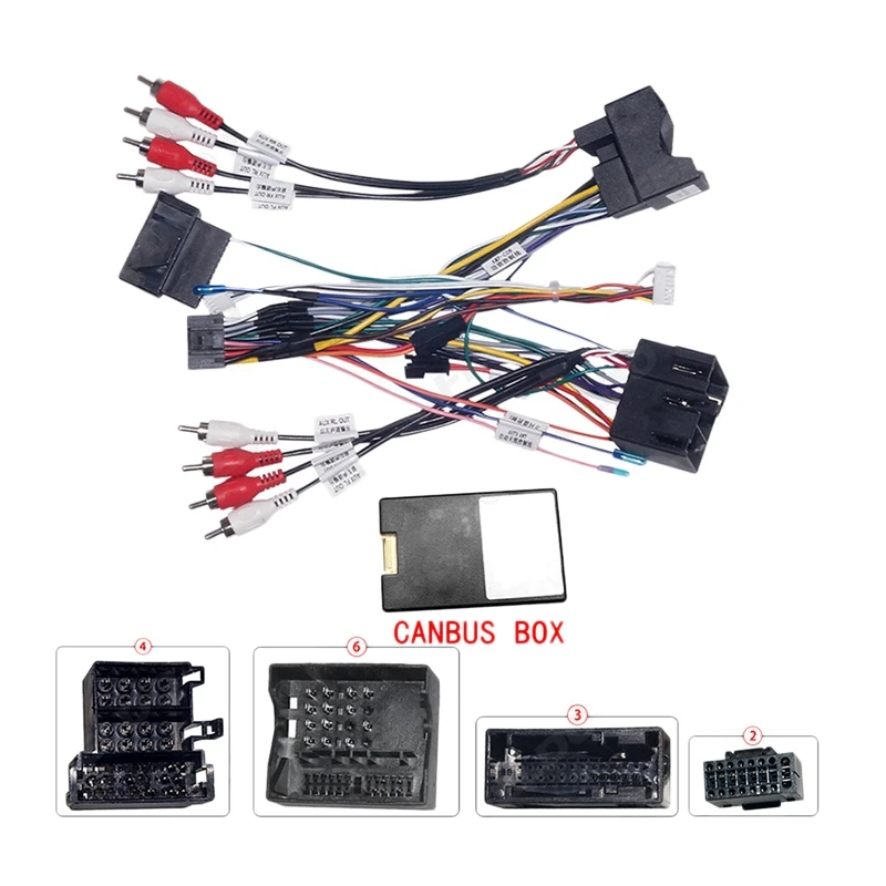 

Car 16PIN Audio Power Cord Cable Adapter with Canbus Box for - A3 A4 A6 TT 2004-2008