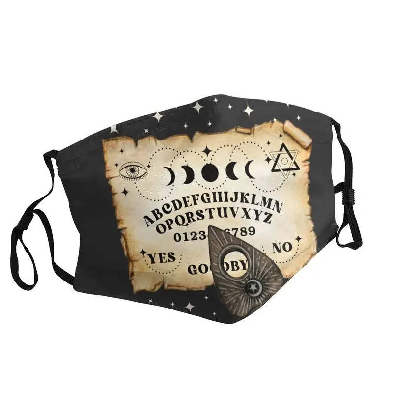 

Ouija доска маска для лица для взрослых Анти-туман пыль Готическая ведьма оккультная маска для ведьмы Кожа Мужская дышащая маска для рта
